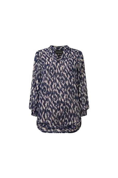 Blue Abstract Print Top - Image 5