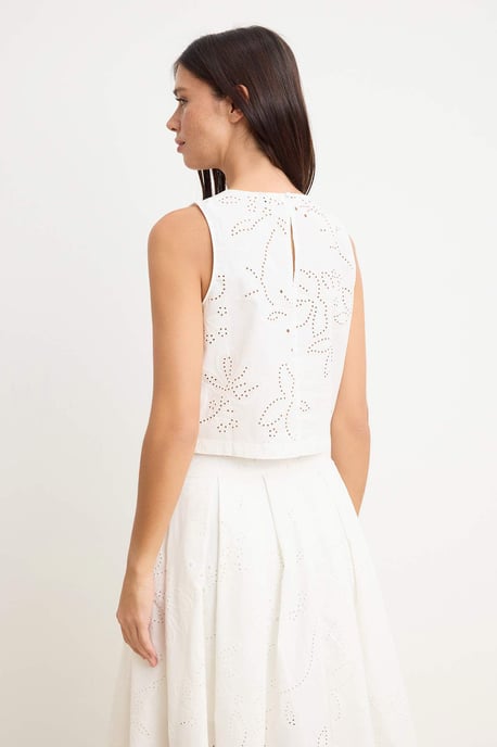 TRENDYOLMİLLA Dames Wit Effen Driekwart mouw Regular fit Blouses - Image 3