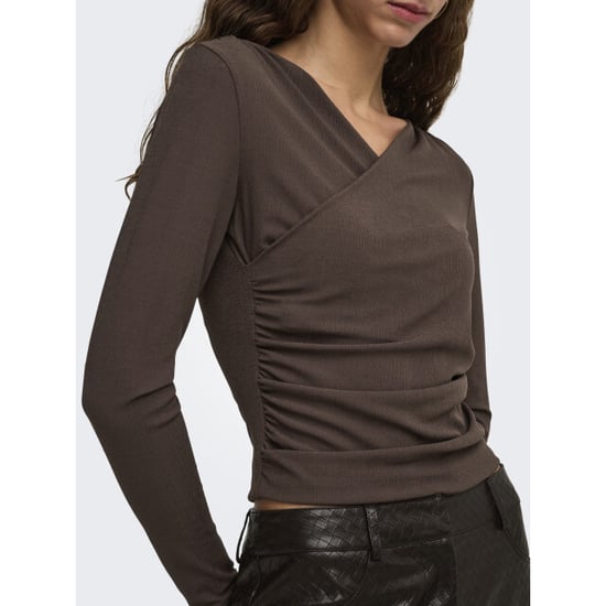 Only onllexi l/s wrap top jrs 15383493 coffee bean - Image 4