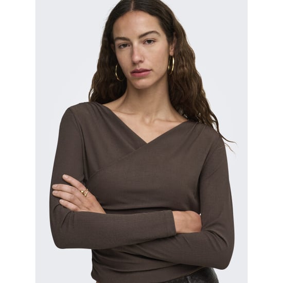 Only onllexi l/s wrap top jrs 15383493 coffee bean - Image 6