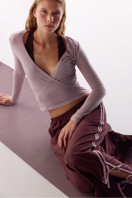 Cashmere Envelope Long Sleeve Blouse - Image 2
