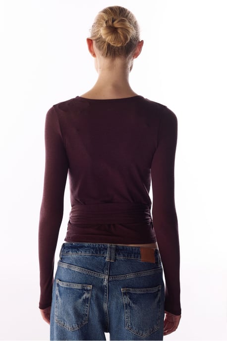 Cashmere Envelope Long Sleeve Blouse - Image 5