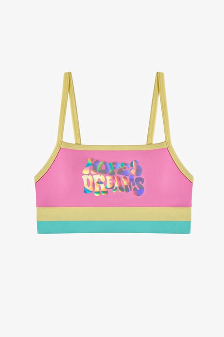 Penti bikini voor meisjes met halternek, open rug en holografisch dessin - Image 2