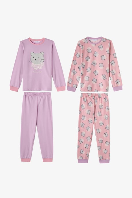 Penti Dainty Kitty katoenen pyjamaset voor meisjes met lange mouwen - Image 1