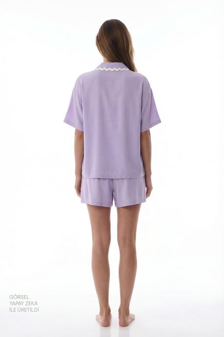 Penti Ella pyjamaset met kanten shorts en korte mouwen - Image 2