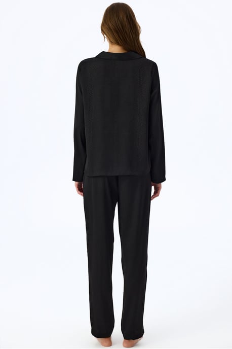 Penti Fleur satijnen pyjamaset met slangenprint, shirt met lange mouwen en broek - Image 2