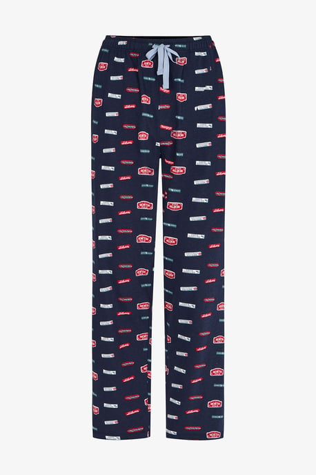 Men's Aurora Station Geometric Patterned Long Sleeve Pajama Set - Image 3