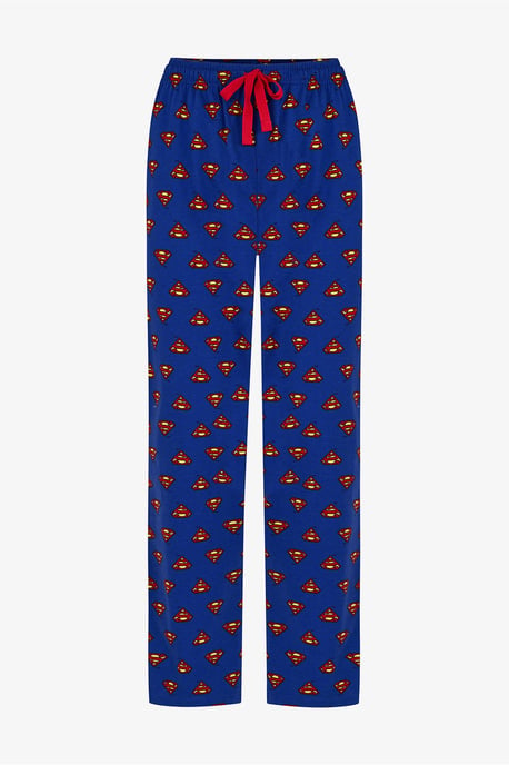 Men's Superman Plaid Pajama Set With Long Sleeves - Image 3