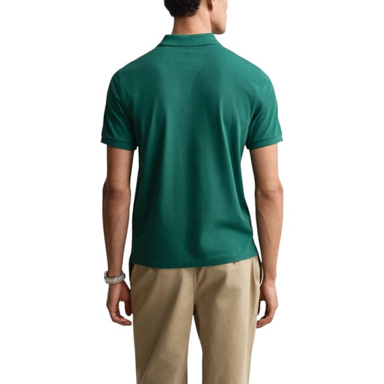 Mens Polo Shirt Regular Fit Pique Golf Tee Shorts Sleeve Shield Tennis Top - Image 2