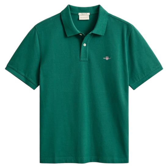 Mens Polo Shirt Regular Fit Pique Golf Tee Shorts Sleeve Shield Tennis Top - Image 6
