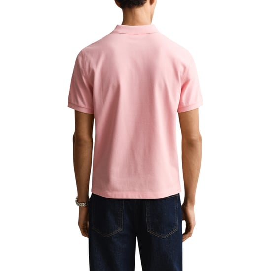Mens Polo Shirt Regular Fit Pique Golf Tee Shorts Sleeve Shield Tennis Top - Image 2
