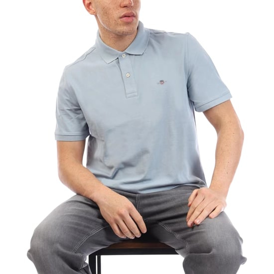 Mens Polo Shirt Regular Fit Pique Golf Tee Shorts Sleeve Shield Tennis Top - Image 3