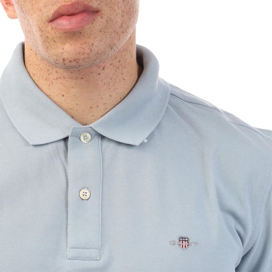Mens Polo Shirt Regular Fit Pique Golf Tee Shorts Sleeve Shield Tennis Top - Image 4