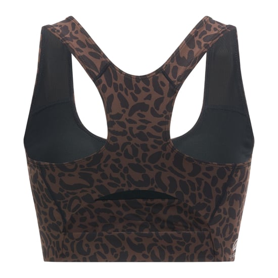 Dare 2B Womens/Ladies Influential Leopard Print Sports Bra (Hot Fudge) - Image 2