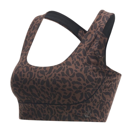 Dare 2B Womens/Ladies Influential Leopard Print Sports Bra (Hot Fudge) - Image 3
