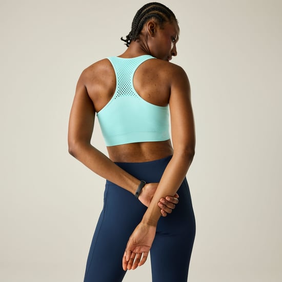 Dare 2B Womens/Ladies Dont Sweat It II Sports Bra (Water Ballet) - Image 5