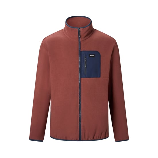 Regatta Mens Frankie Full Zip Fleece Jacket (Dark Cherry/Navy) - Image 2