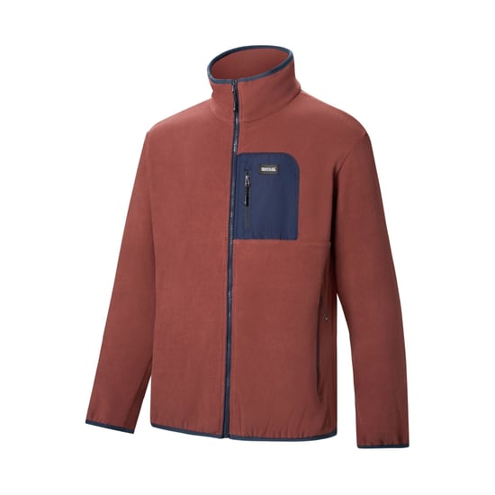 Regatta Mens Frankie Full Zip Fleece Jacket (Dark Cherry/Navy) - Image 5