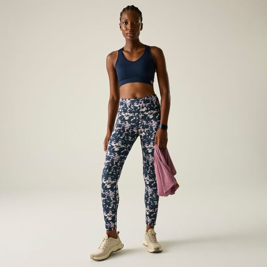 Dare 2B Womens/Ladies Influential II Abstract Leggings (Navy Ink) - Image 1