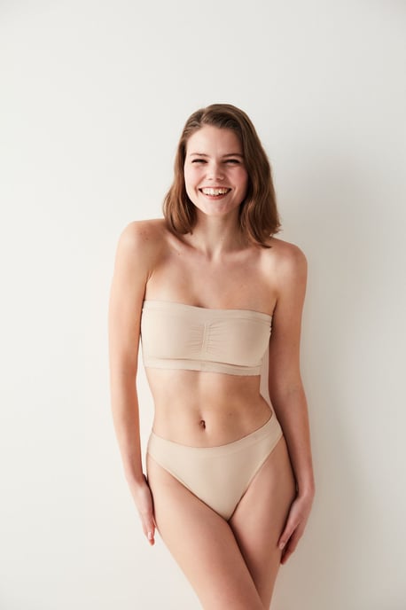 Stickad bandeaubralette utan axelband - Image 1