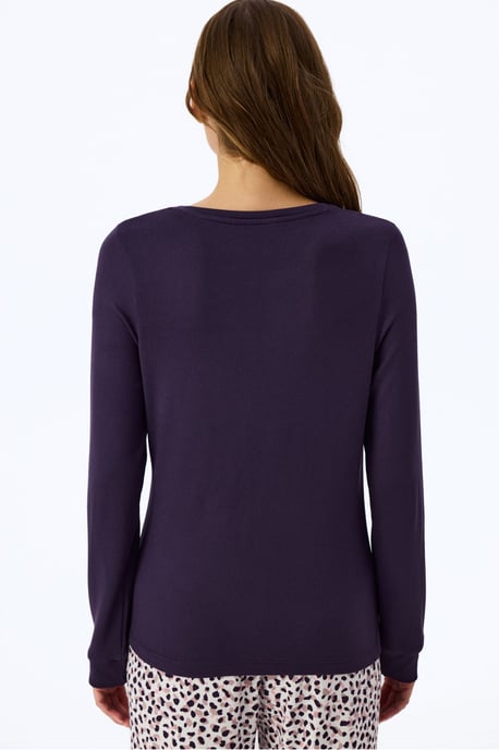Midnight Mood Slogan Print Long Sleeve T-Shirt Pyjama Top - Image 2