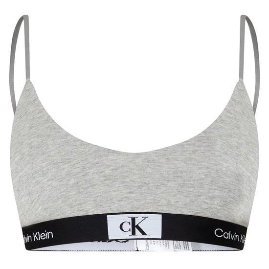 Calvin Klein Dames-bralette met driehoekige cups en spaghettibandjes (Grijze Heide) - Image 2