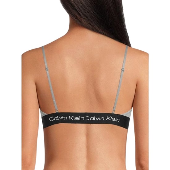 Calvin Klein Dames-bralette met driehoekige cups en spaghettibandjes (Grijze Heide) - Image 3