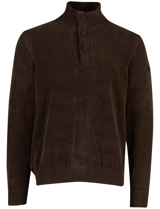 Trui Blue Industry bruin half zip knopen en rits - Image 2