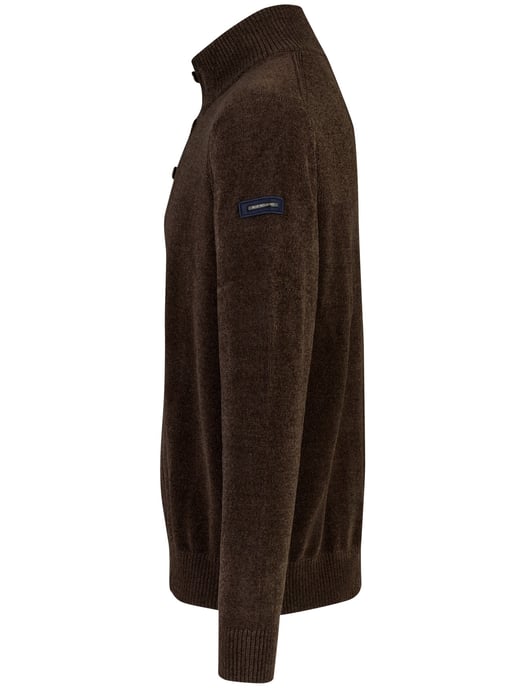 Trui Blue Industry bruin half zip knopen en rits - Image 3