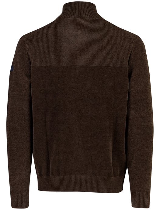 Trui Blue Industry bruin half zip knopen en rits - Image 4