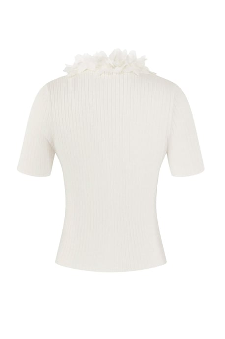 TRENDYOLMİLLA Dames Ecru Bloemen Kort Getailleerd Blouses - Image 5