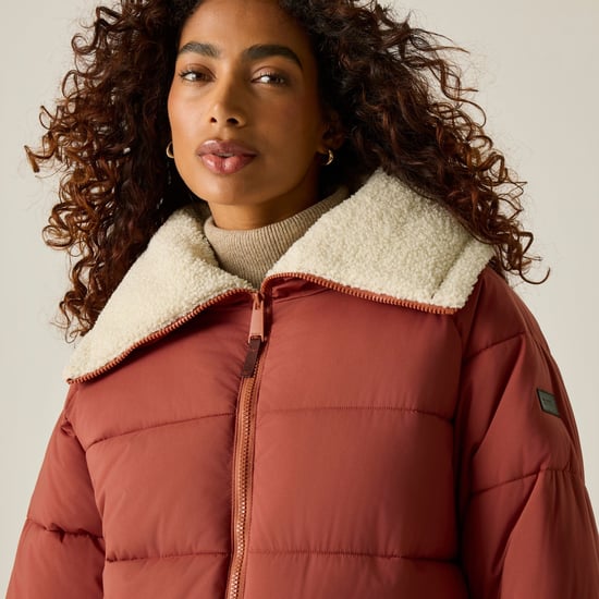 Regatta Womens/Ladies Kayana Padded Jacket (Brick/Light Vanilla) - Image 3