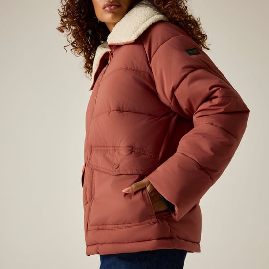 Regatta Womens/Ladies Kayana Padded Jacket (Brick/Light Vanilla) - Image 6