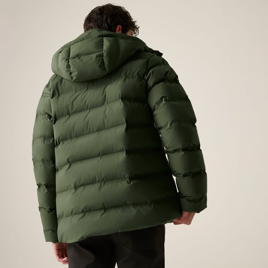 Regatta Mens Altoro Thermal Waterproof Jacket (Dark Khaki/Sunset) - Image 6