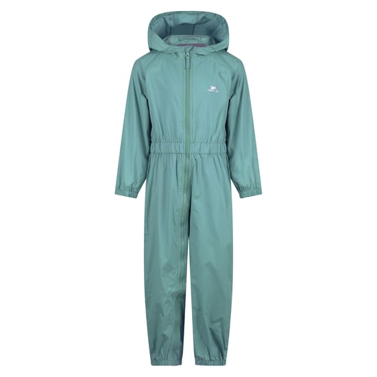 Trespass Barn/Kids Button Rain Suit (Greensea/Wisteria) - Image 1