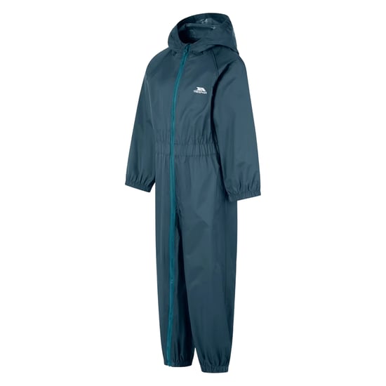 Trespass Barn/Kids Button Rain Suit (Greensea) - Image 3