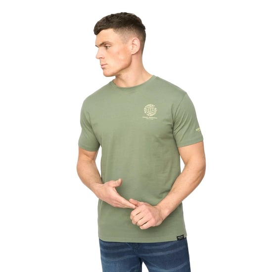 Crosshatch Herr T-shirt Chittingtons (Svart Oliv) - Image 1