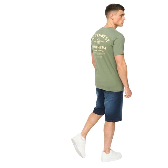 Crosshatch Herr T-shirt Chittingtons (Svart Oliv) - Image 3
