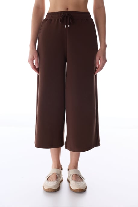Mid-waist Oversized Knit Culotte Shorts - Image 2