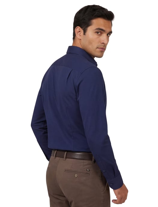 Boss Black P-Hank effen donkerblauw overhemd - Image 2