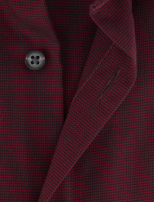 katoenen overhemd Olymp wijde fit bordeaux print strijkvrij - Image 4