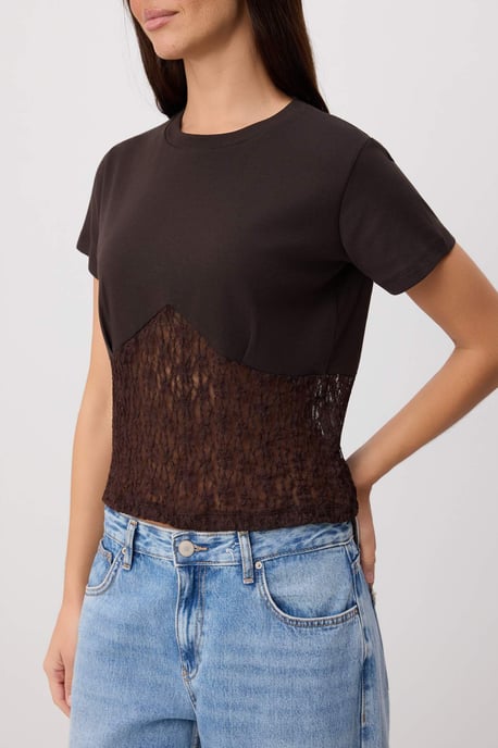 TRENDYOLMİLLA Dames Bruin Effen Kort Getailleerd Blouses - Image 2