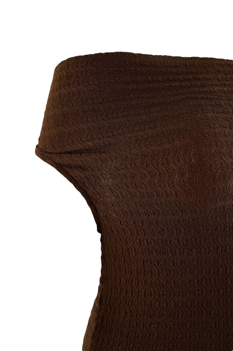 Trendyol Curve Dam Brun Enfärgad Ärmlös Figursydd Plus size Blusar - Image 4