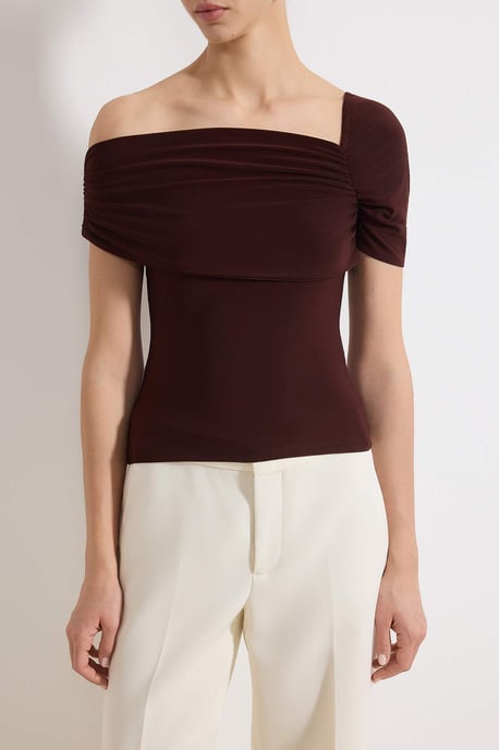 TRENDYOLMİLLA Dames Bruin Effen Kort Getailleerd Blouses - Image 2