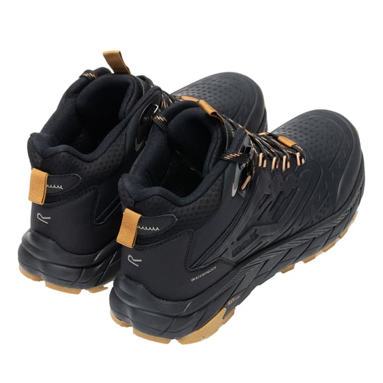 Regatta Mens Derino Mid Cut Walking Boots (Black/Rubber) - Image 2
