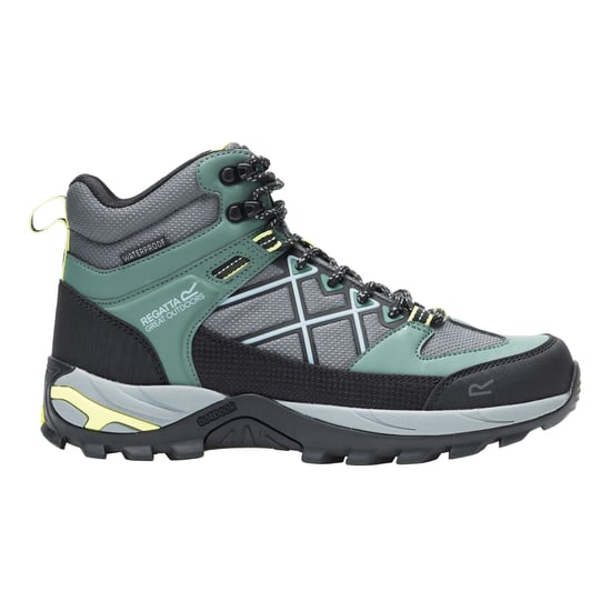 Regatta Womens/Ladies Samaris III Walking Boots (Spruce Green/Wild Lime) - Image 1