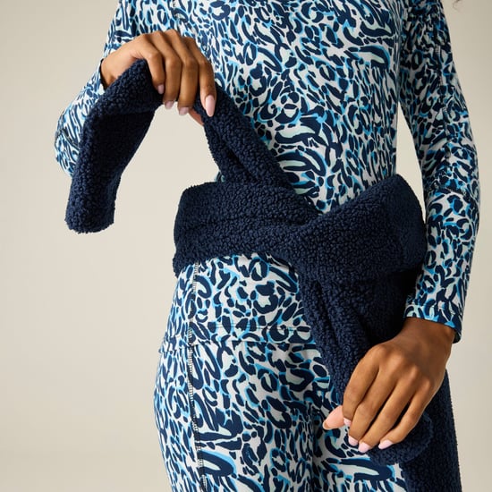 Dare 2B Womens/Ladies Exchange III Animal Print Thermal Base Layer Set (Blue/White) - Image 4