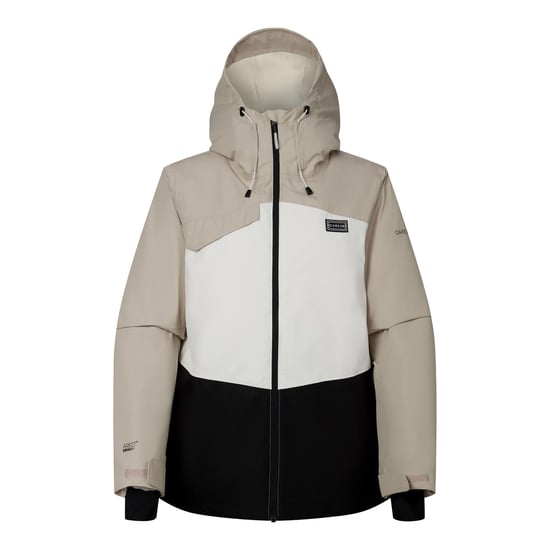 Dare 2B Womens/Ladies Block Print Ski Jacket (White Pepper/Black) - Image 2