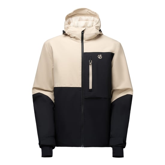 Dare 2B Mens Halfpipe IV Colour Block Ski Jacket (White Pepper/Black) - Image 2