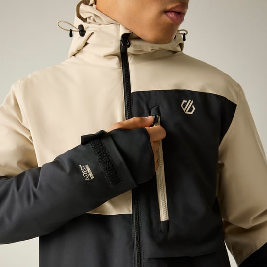 Dare 2B Mens Halfpipe IV Colour Block Ski Jacket (White Pepper/Black) - Image 4